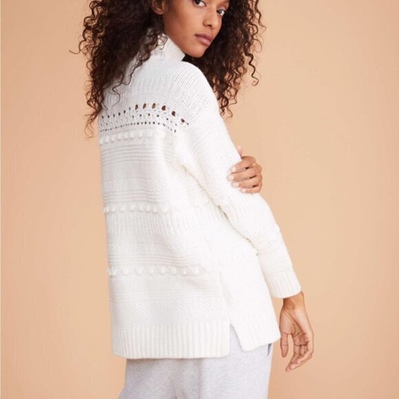 Lou & Grey Pom Pom Turtleneck Sweater Cream - Picture 3 of 15